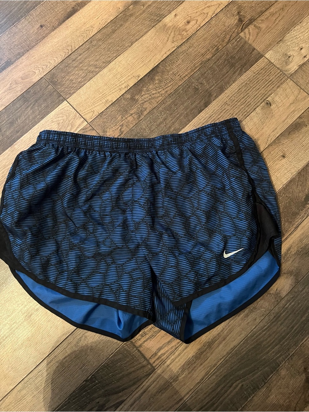 Nike Women’s Blue and Black Athletic Running Shorts